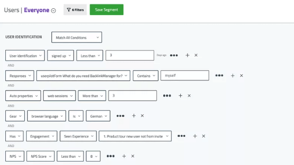 Example of a custom segment