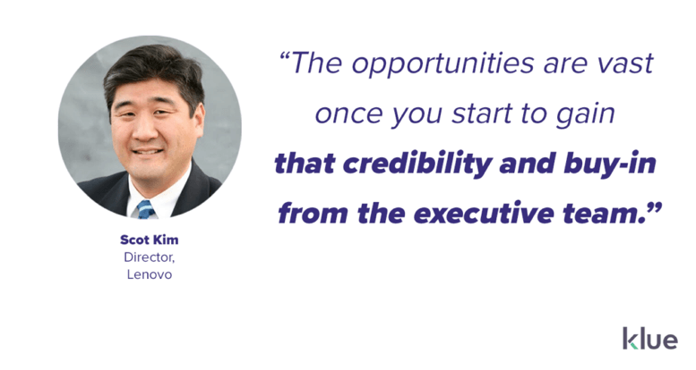 “The opportunities are vast once you start to gain that credibility and buy-in from the executive team,” said Scot Kim, Director at Lenovo, in a recent episode of ‘The Competitive Enablement Show’. “You can then introduce other programs. It could be programs with some aspect of market intelligence where you start to look at new adjacent markets and figure out what markets can your company can grow into.”